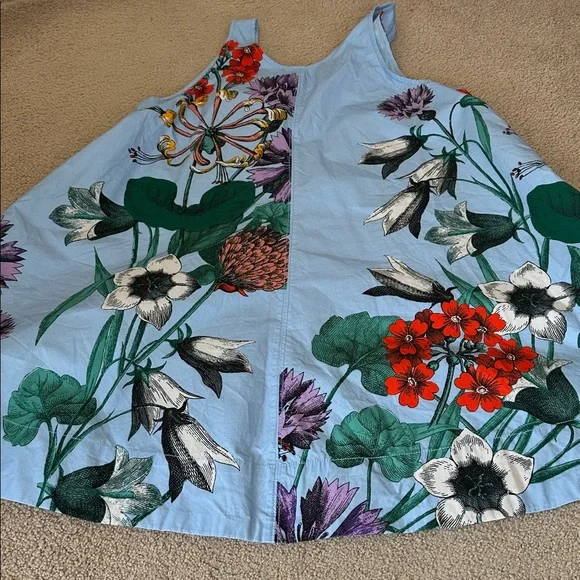 Anthropologie Maeve Mini Dress Keiko Blue Floral - Picture 5 of 11